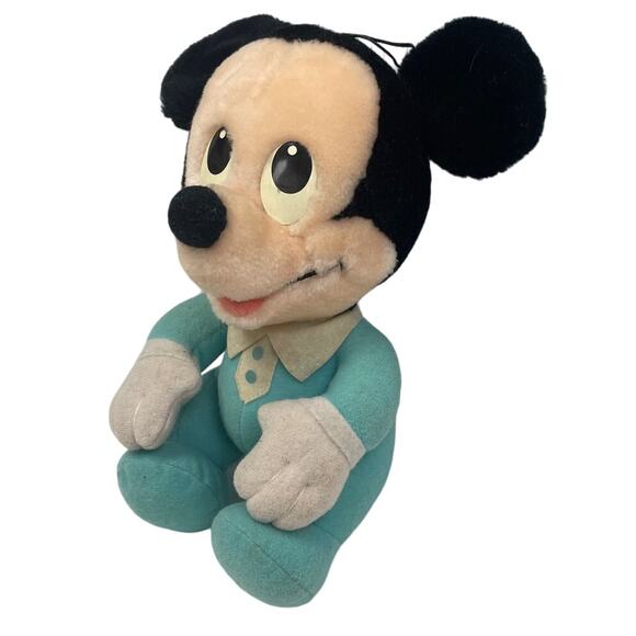 Vintage 1984 Disney Babies Hasbro Baby Mickey Mouse Plush Stuffed Animal - Picture 2 of 4